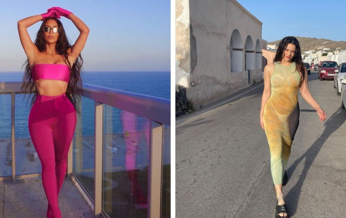 Kim Kardashian y Rosalía posan en sus redes sociales / INSTAGRAM