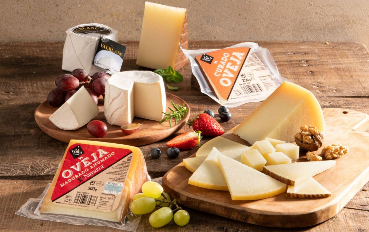 Algunos de los quesos premiados que se venden en los supermercados Aldi