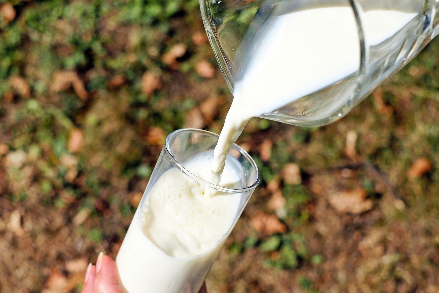 Una persona vierte un poco de leche en un vaso / PIXABAY
