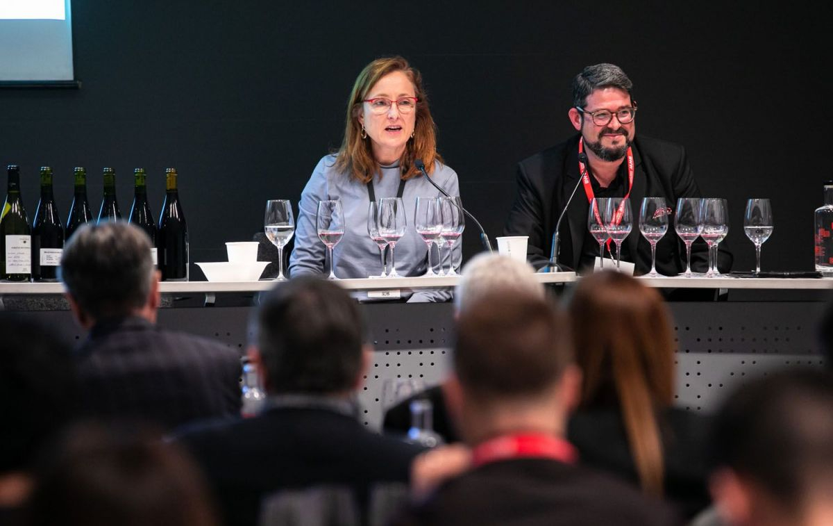 Mireia Torres durante la cata y presentación de la bodega del Penedès en la Barcelona Wine Week / FAMILIATORRES