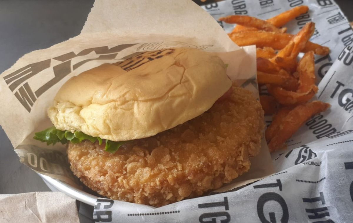 La nueva burger de pollo de proteína vegetal de TGB / CG