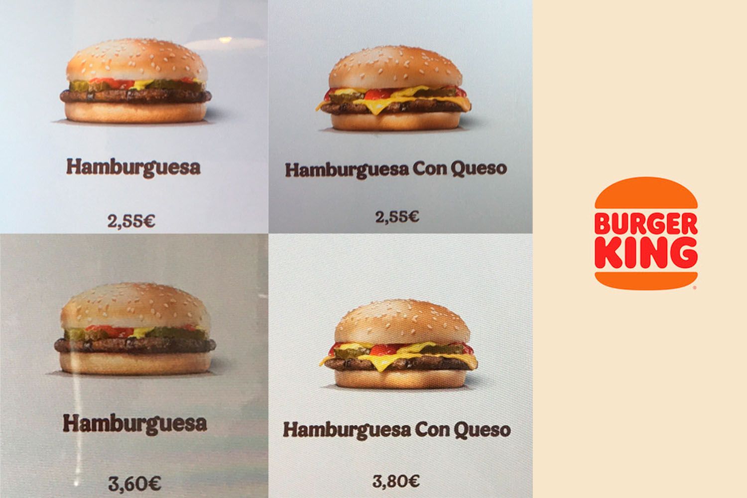 Pay almost double for the same hamburger at Burger King/CG
