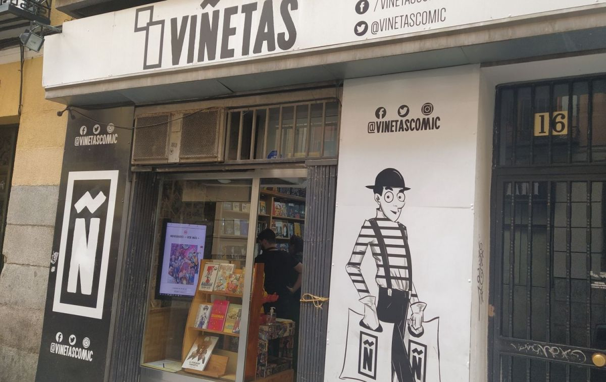 Fachada de la tienda de cómics Viñetas en Madrid / CG