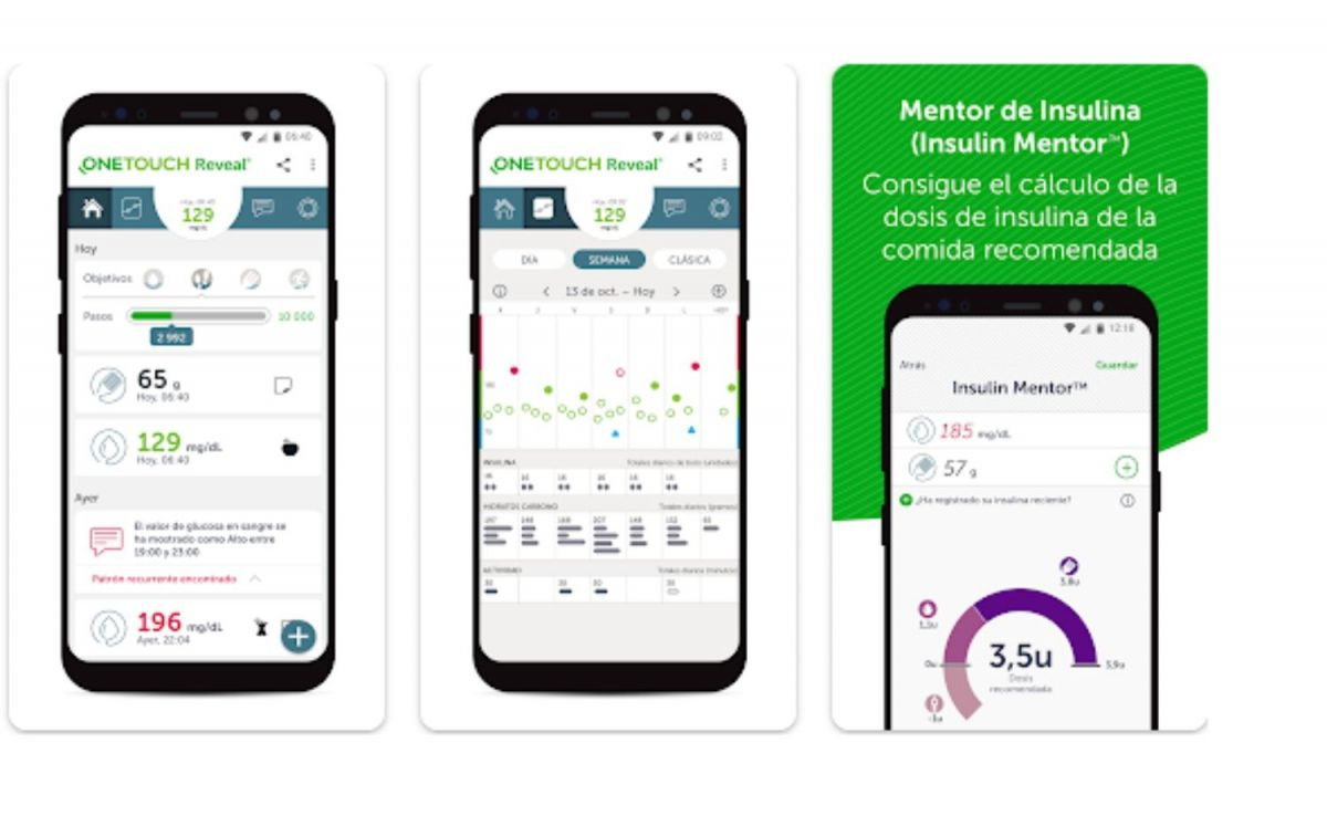La app móvil OneTouch Reveal para diabéticos / GOOGLE PLAY STORE