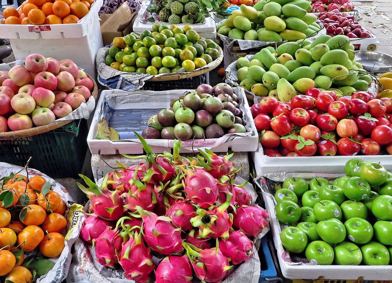 Frutas y verduras en un mercado / PIXABAY