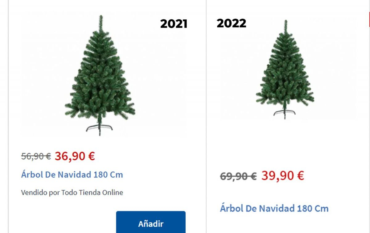 Lo que cuesta en Carrefour montar un árbol de Navidad y cuánto costaba hace un año / CG