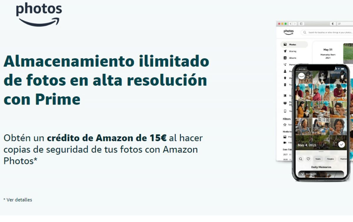 El crédito de 15 euros que ofrece Amazon a sus clientes Prime por subir una foto / AMAZON