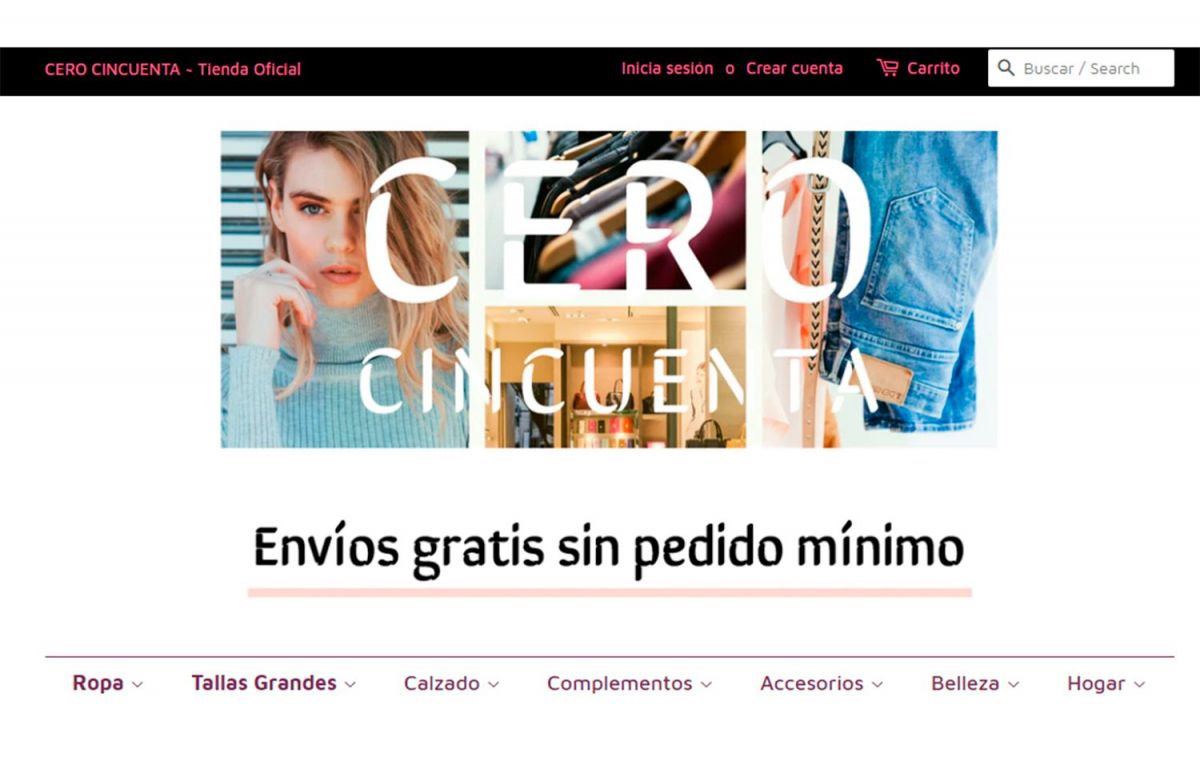 Aspecto de la web CeroCincuenta / CEROCINCUENTA