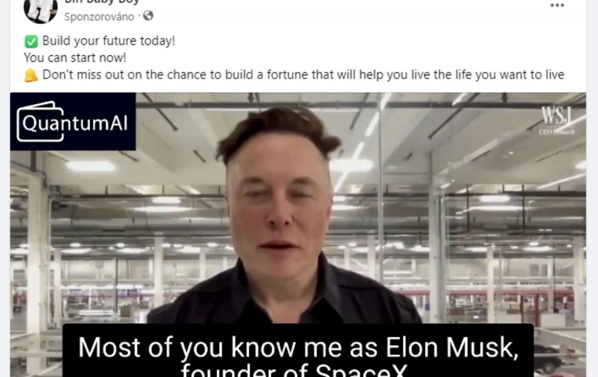 Captura que muestra una de las estafas que utilizan la imagen de Elons Musk / AVAST