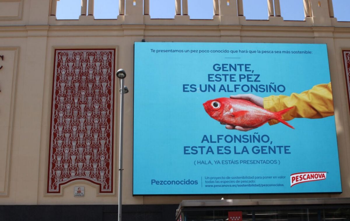 Imagen promocional de la campaña Pezconocidos en los Cines Callao de Madrid / NUEVA PESCANOVA