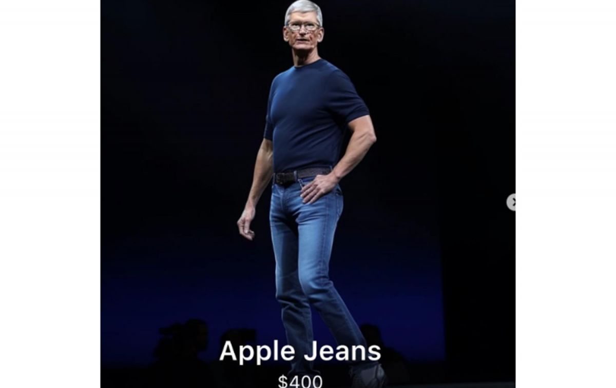 Tim Cook con los Apple Jeans / INSTAGRAM
