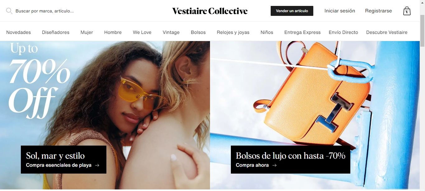 Web de Vestiaire Collective / VESTIAIRE COLLECTIVE