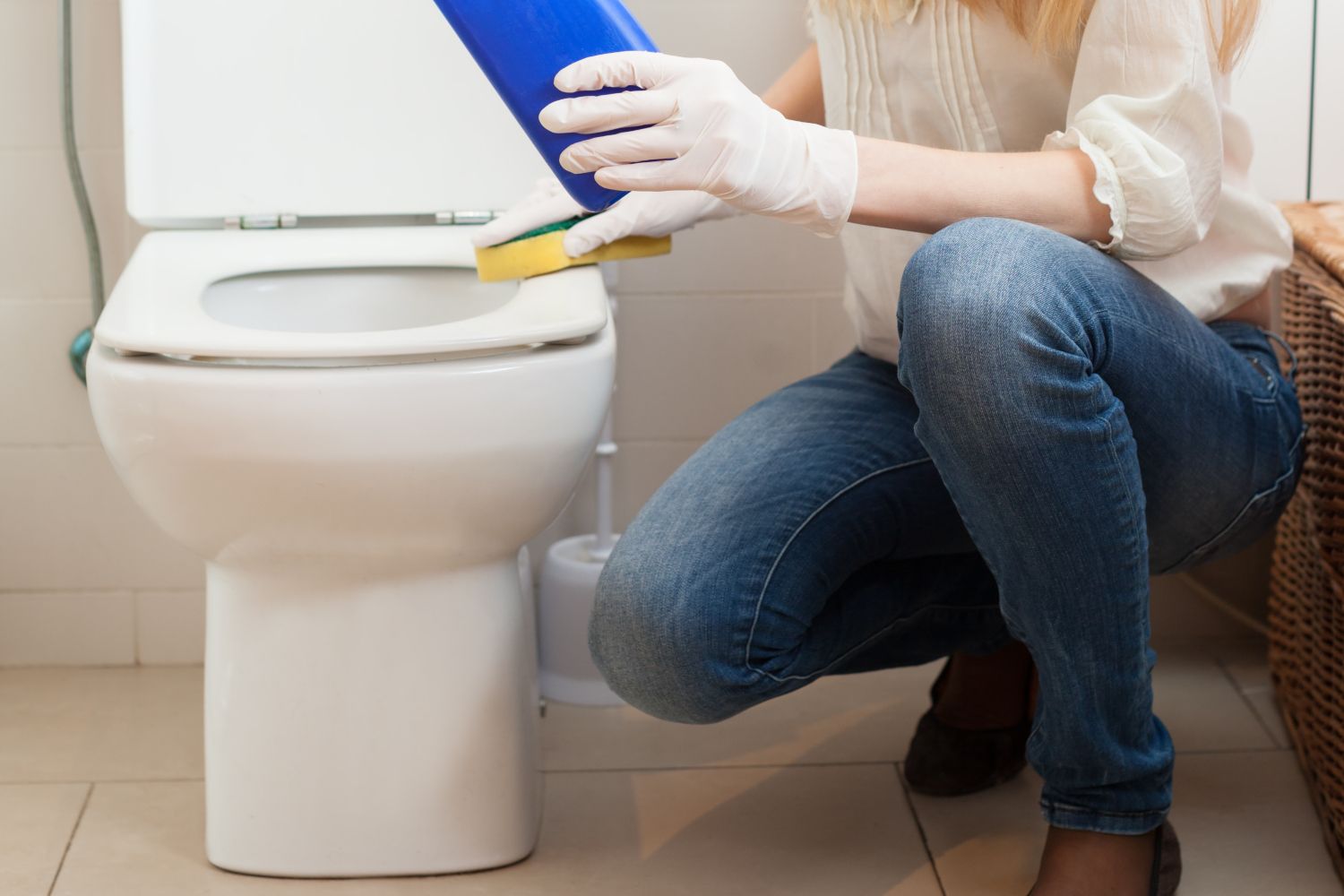 Una persona limpia el baño / FREEPIK - @bearfotos