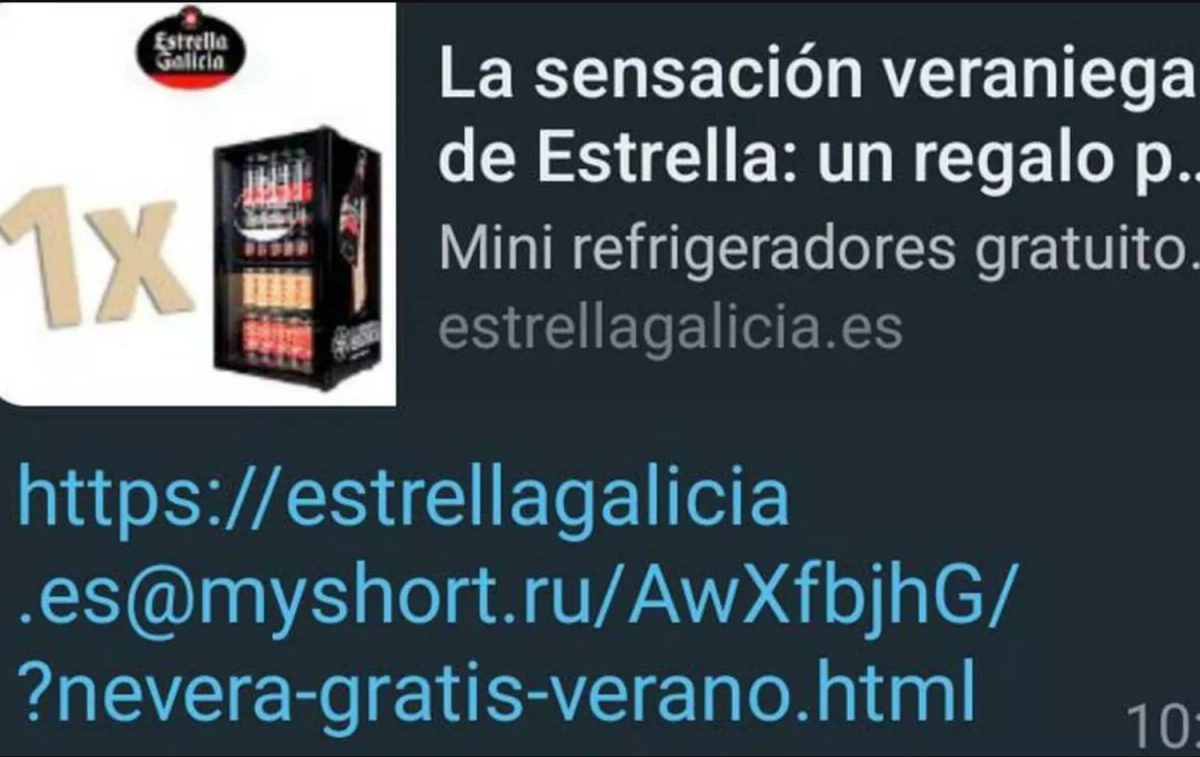 El mensaje de WhatsApp con la estafa de Estrella Galicia / CG