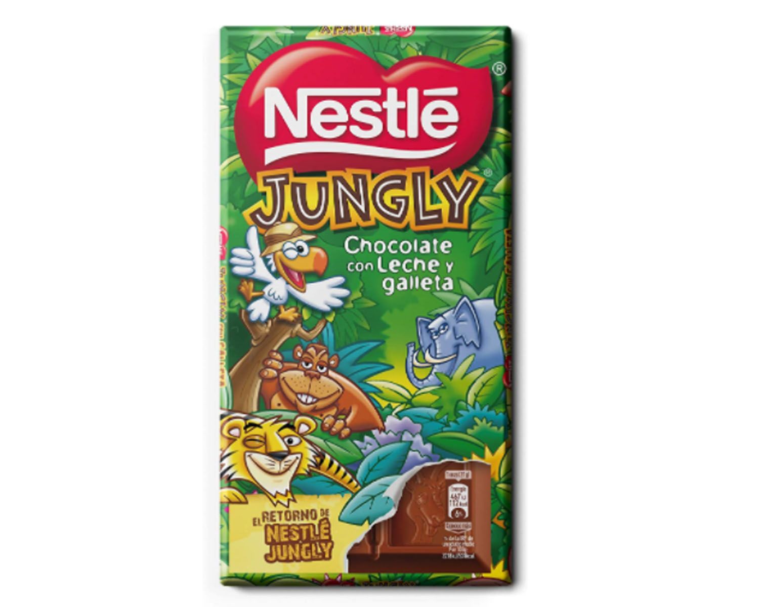 Una de las buscadas tabletas de chocolate de Nestlé Jungly