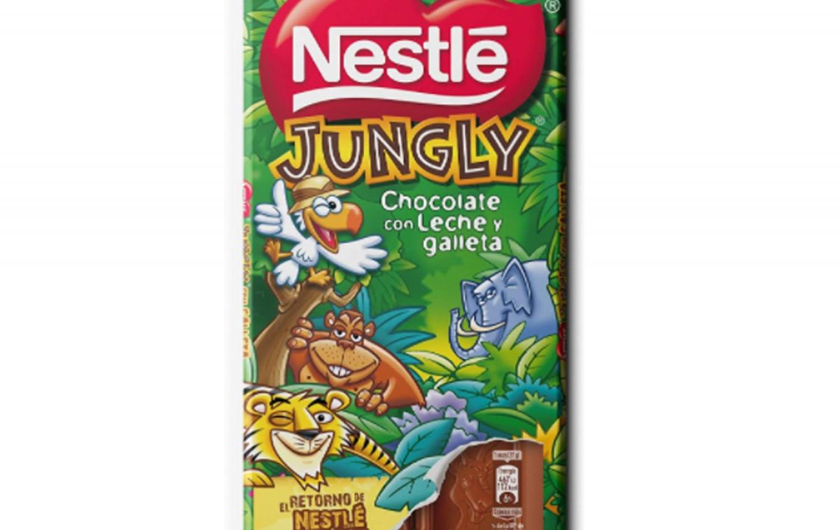 Una tableta de chocolate Nestlé Jungly
