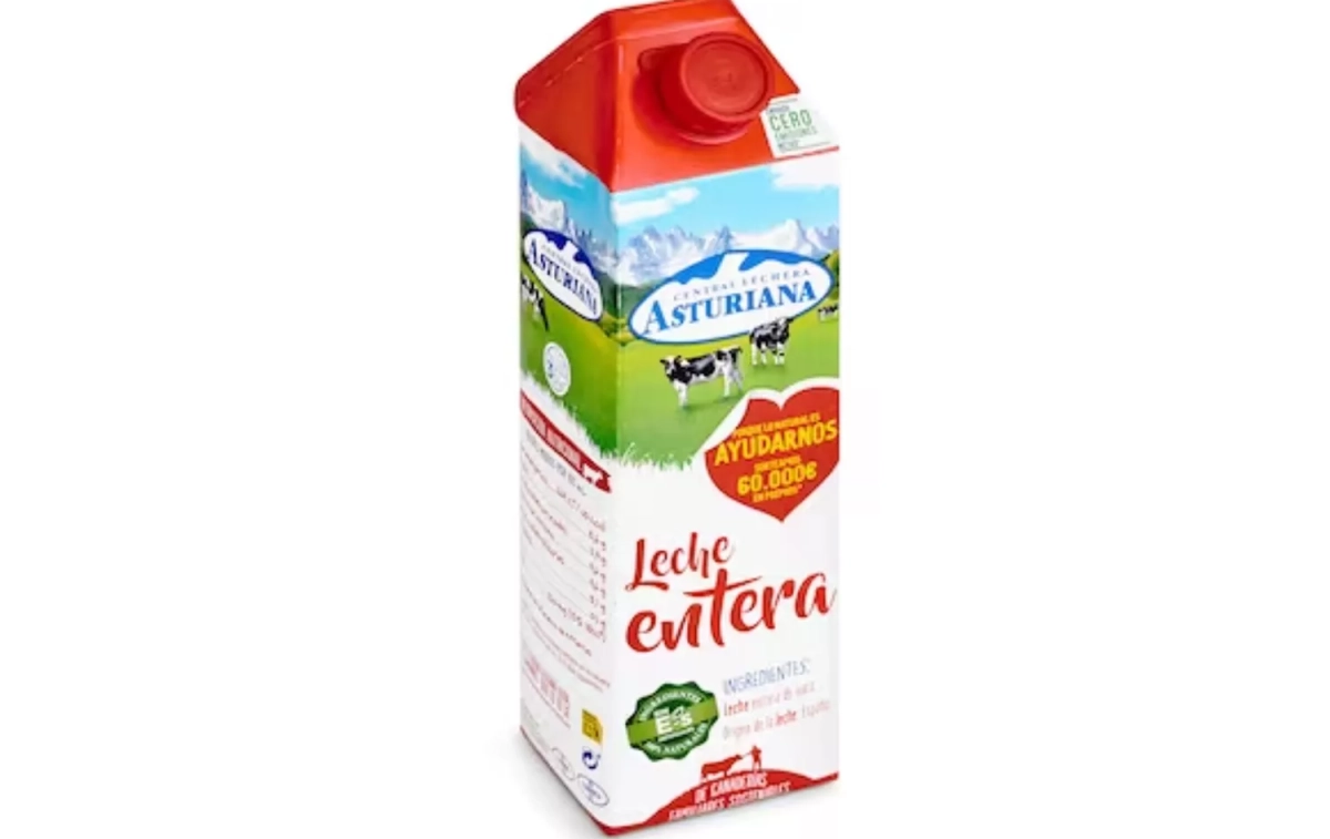 Un brik de leche de Central Lechera Asturiana / CARREFOUR