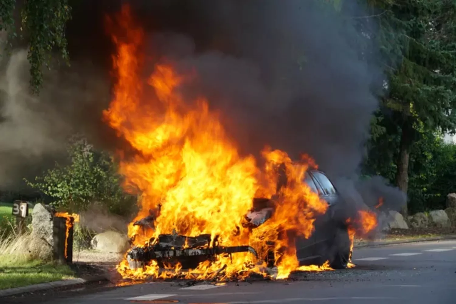 Una accidente de tráfico de uno de los coches eléctricos que hay en el mercado   GETTY