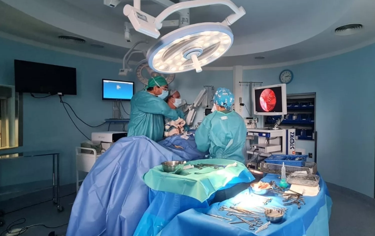 Una intervención quirúrgica para tratar una hernia discal / EP