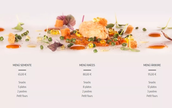 Los diferentes menús del restaurante Árbore da Veira (A Couña) / ÁRBORE DA VEIRA Los diferentes menús del restaurante Árbore da Veira (A Couña) / ÁRBORE DA VEIRA
