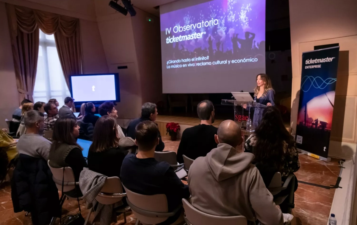 Ana Valdovinos, CEO de Ticketmaster España, en la presentación del Observatorio de Música en Vivo de la compañía / TICKETMASTER