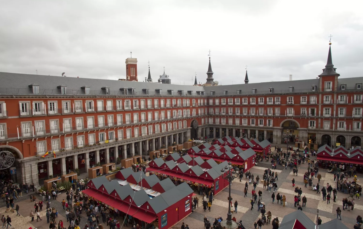 El mercado de Navidad de Plaza Mayor, en Madrid / MNPM