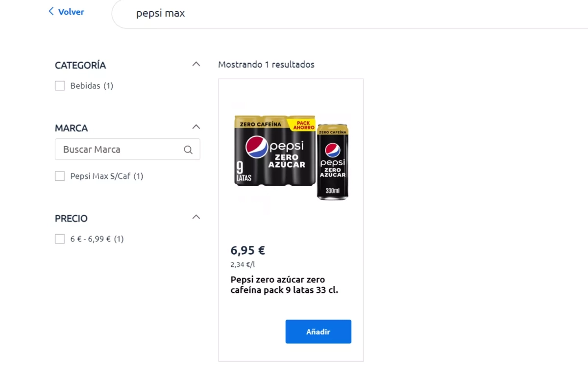 Las últimas Pepsi a la venta en Carrefour 