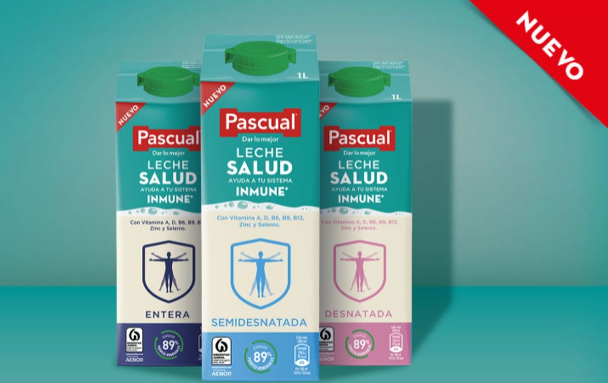 'Leche salud ayuda a tu sistema inmune' reza el envase de Pascual / PASCUAL