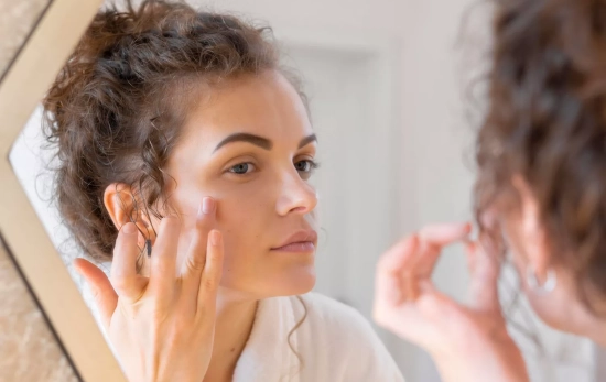Una chica se aplica crema en el contorno de los ojos / FREEPIK Una chica se aplica crema en el contorno de los ojos / FREEPIK