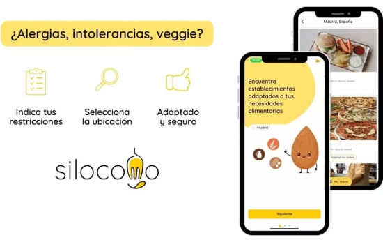 Silocomo permite encontrar el restaurante más cercano adecuado para cada persona que sufre intoleran