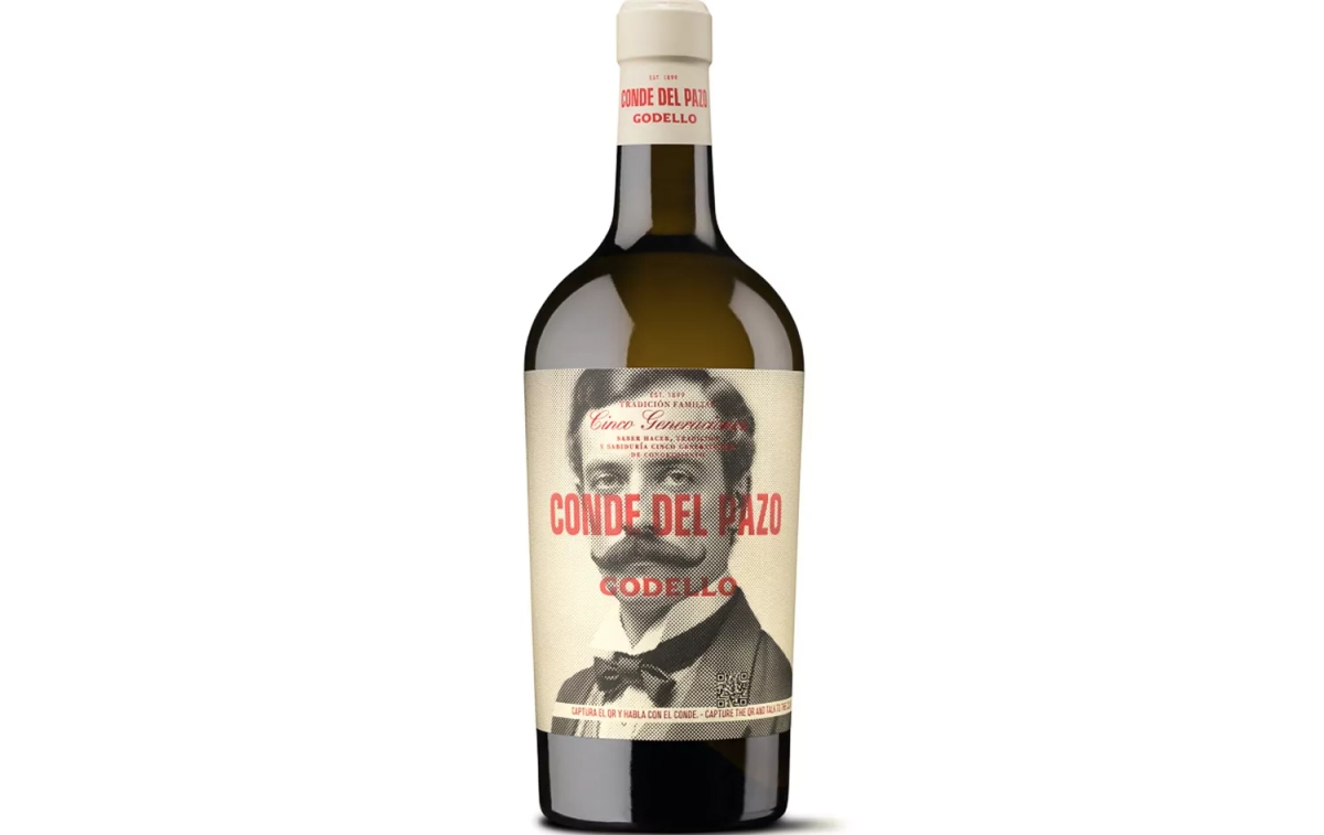 La botella Conde del Pazo, cuya etiqueta ha sido generada por inteligencia artificial / MARQUÉS DEL ATRIO
