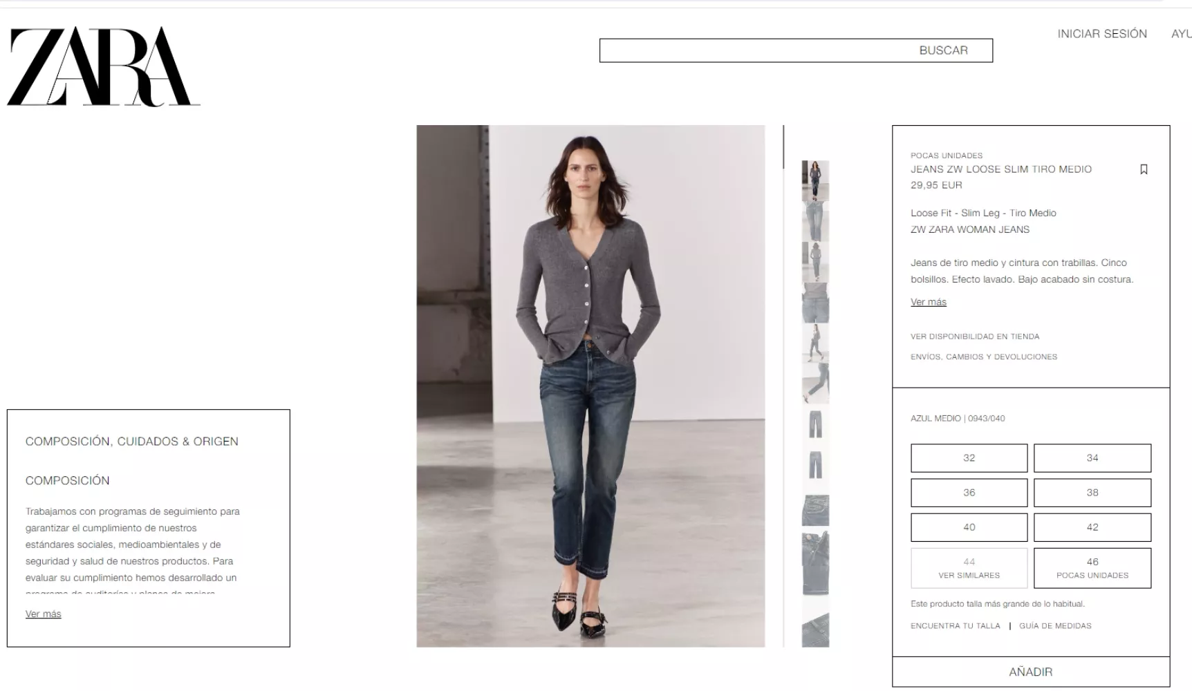 Pantalones 'slim fit' de Zara / ZARA