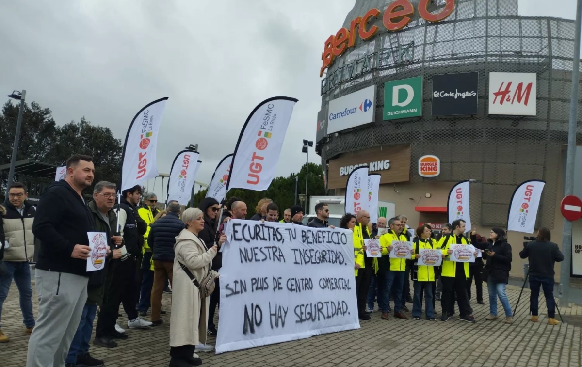 Concentración de vigilantes de seguridad privada en Logroño / EP