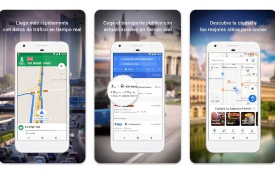 Interfaz de Google Maps / GOOGLE PLAY Interfaz de Google Maps / GOOGLE PLAY