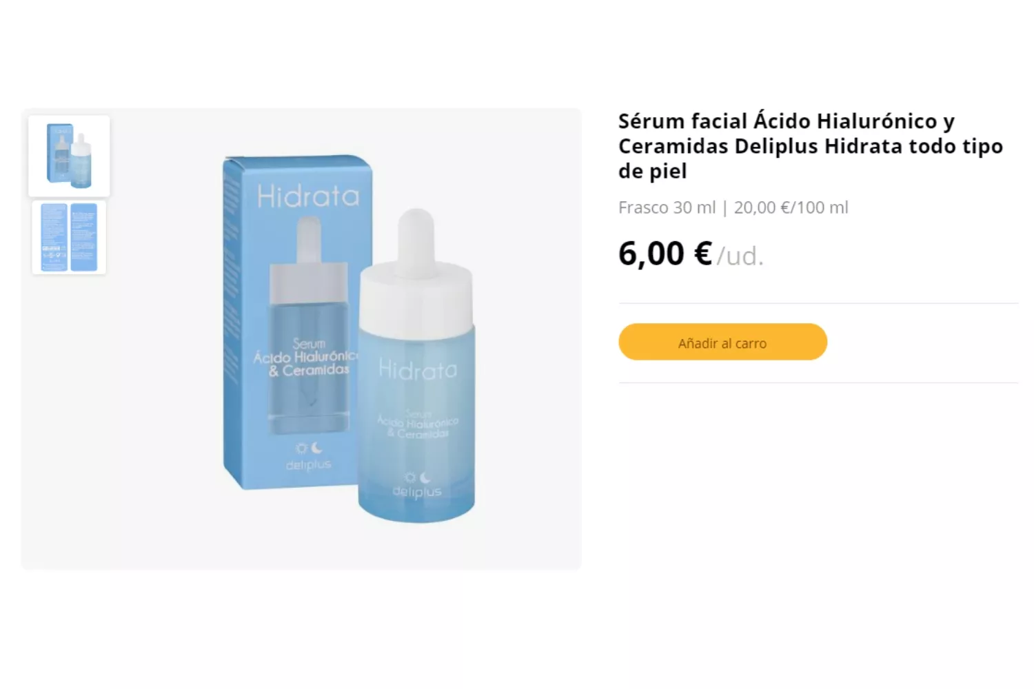 Sérum con ácido hialurónico Deliplus / MERCADONA Sérum con ácido hialurónico Deliplus / MERCADONA