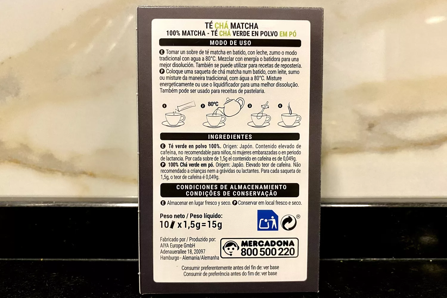 Té matcha de Mercadona / CG Té matcha de Mercadona / CG
