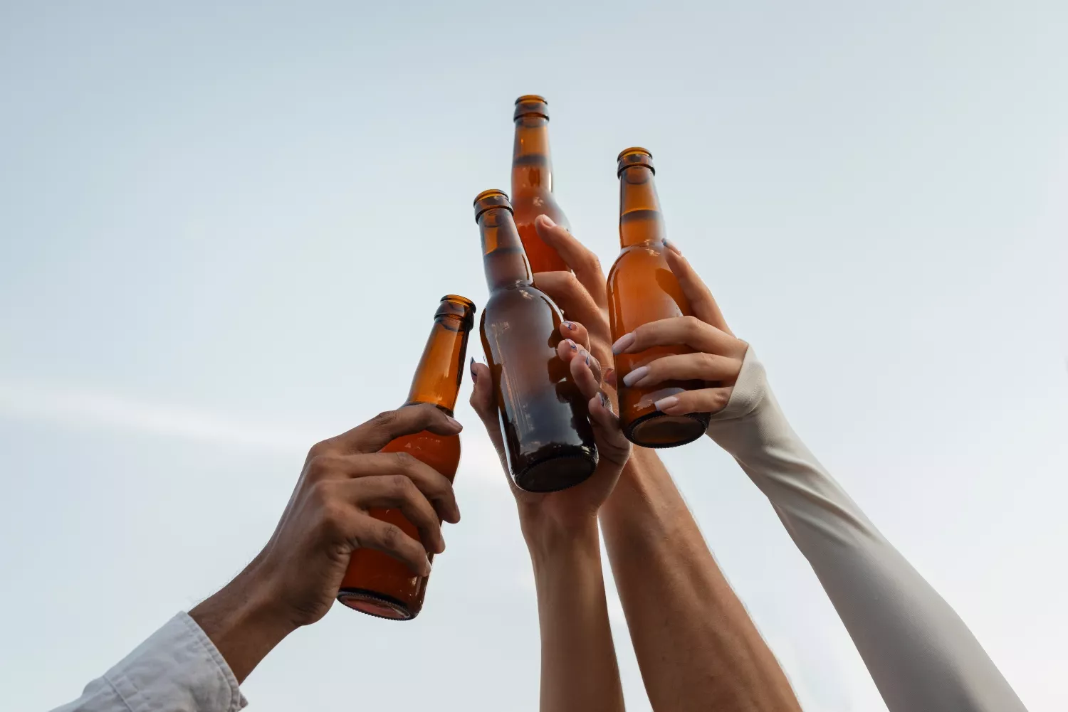 Varias personas brindan con kombucha / FREEPIK Varias personas brindan con kombucha / FREEPIK