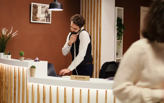 El recepcionista de un hotel que trabaja con Booking / FREEPIK - @DC Studio El recepcionista de un hotel que trabaja con Booking / FREEPIK - @DC Studio
