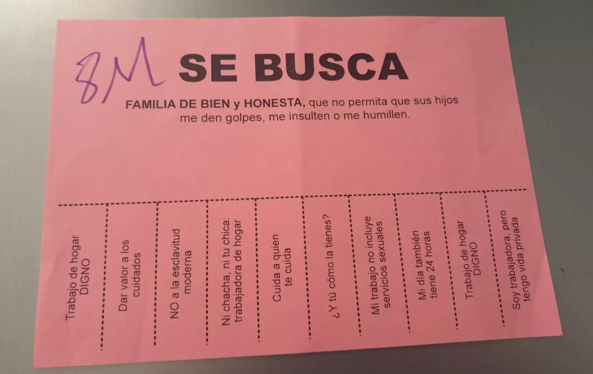 Un cartel de “se busca”   FOTO CEDIDA