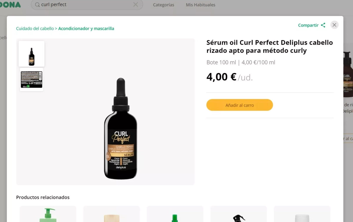 El sérum de Curl Perfect / CG