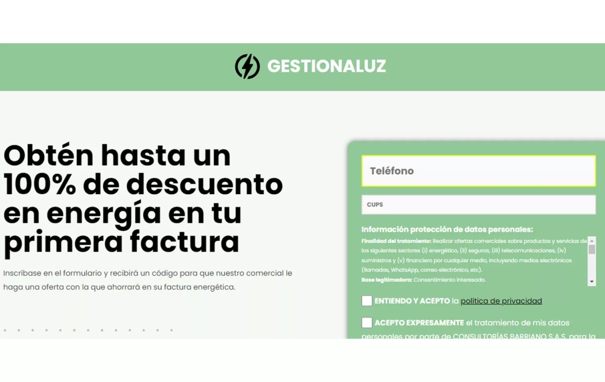 Aspecto del comparador Gana Luz / GANA LUZ Aspecto del comparador Gana Luz / GANA LUZ