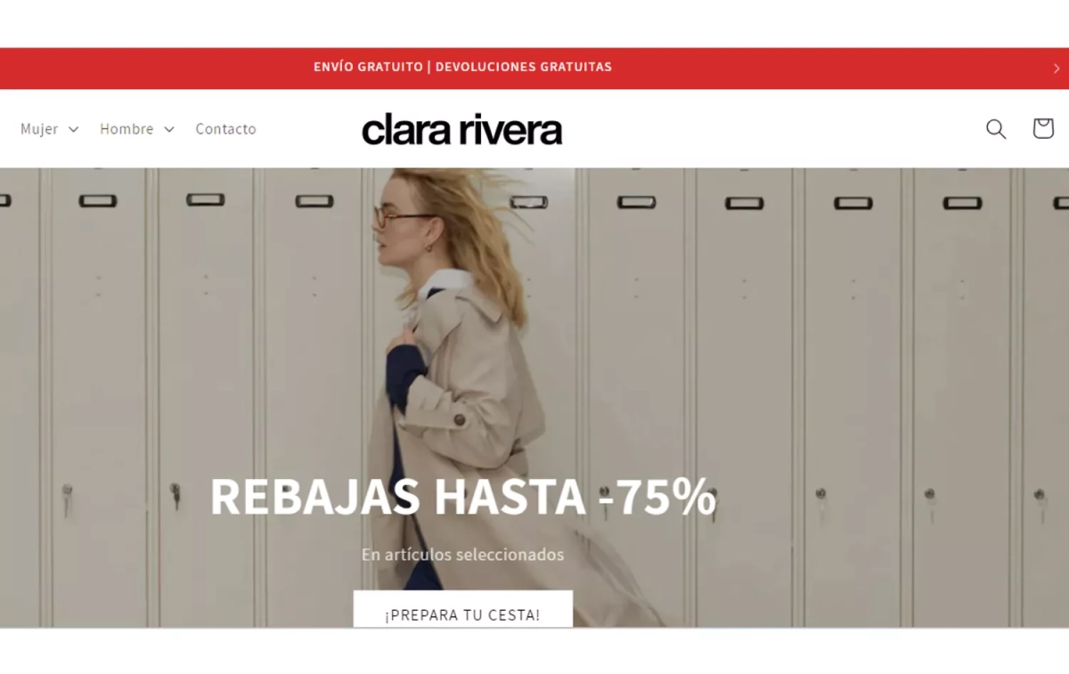 Aspecto de la web de Clara Rivera / CG Aspecto de la web de Clara Rivera / CG