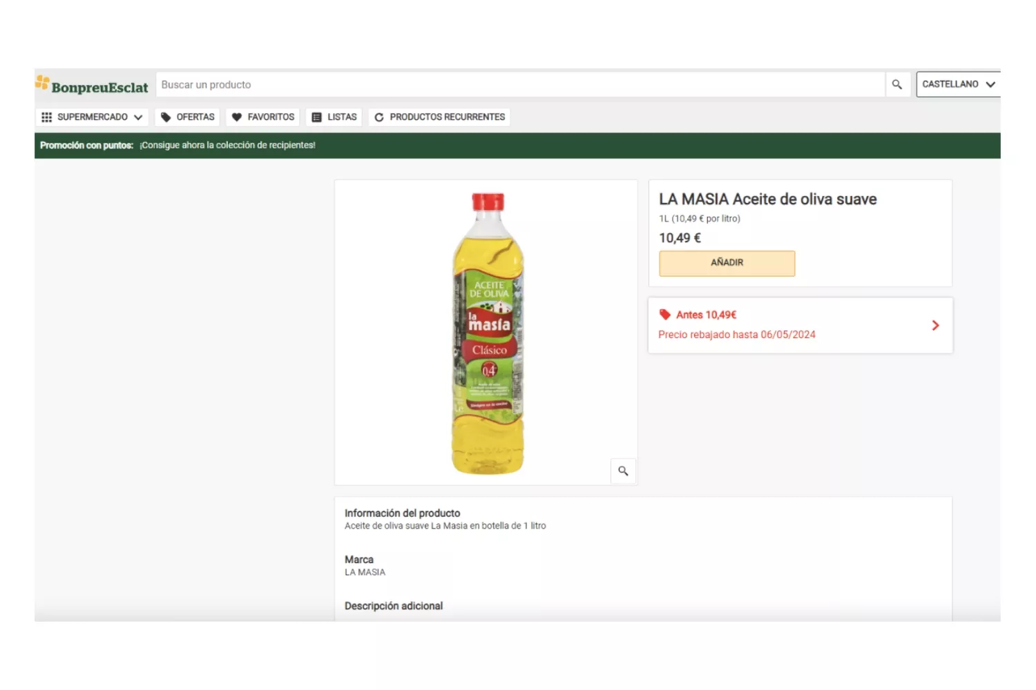 Oferta errónea del aceite de oliva / BONPREU Oferta errónea del aceite de oliva / BONPREU