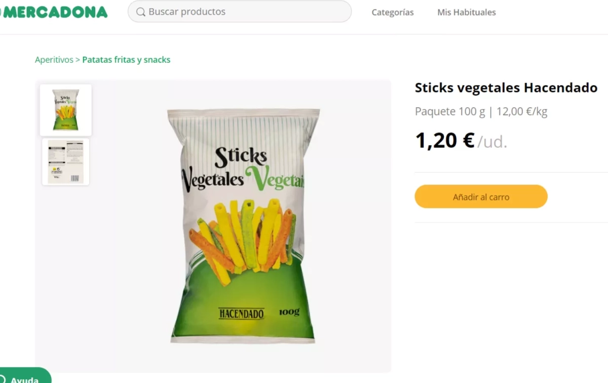 Sticks vegetales de Mercadona / MERCADONA Sticks vegetales de Mercadona / MERCADONA