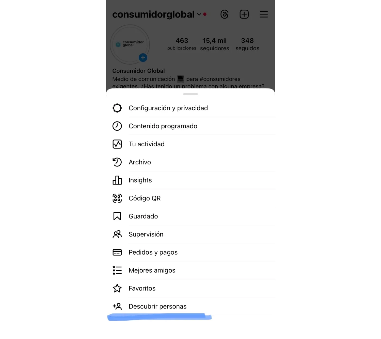 Cómo encontrar un contacto en Instagram / CG Cómo encontrar un contacto en Instagram / CG