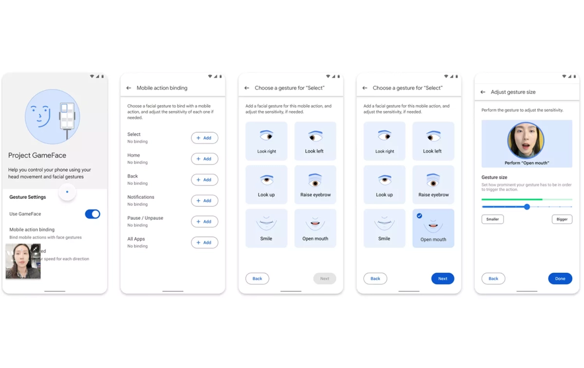 Funcionamiento de Project Gameface / GOOGLE Funcionamiento de Project Gameface / GOOGLE