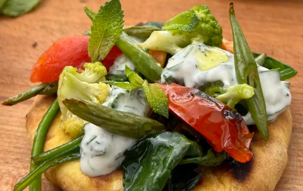 El naan de verduras de Arnau Paris / CEDIDA El naan de verduras de Arnau Paris / CEDIDA