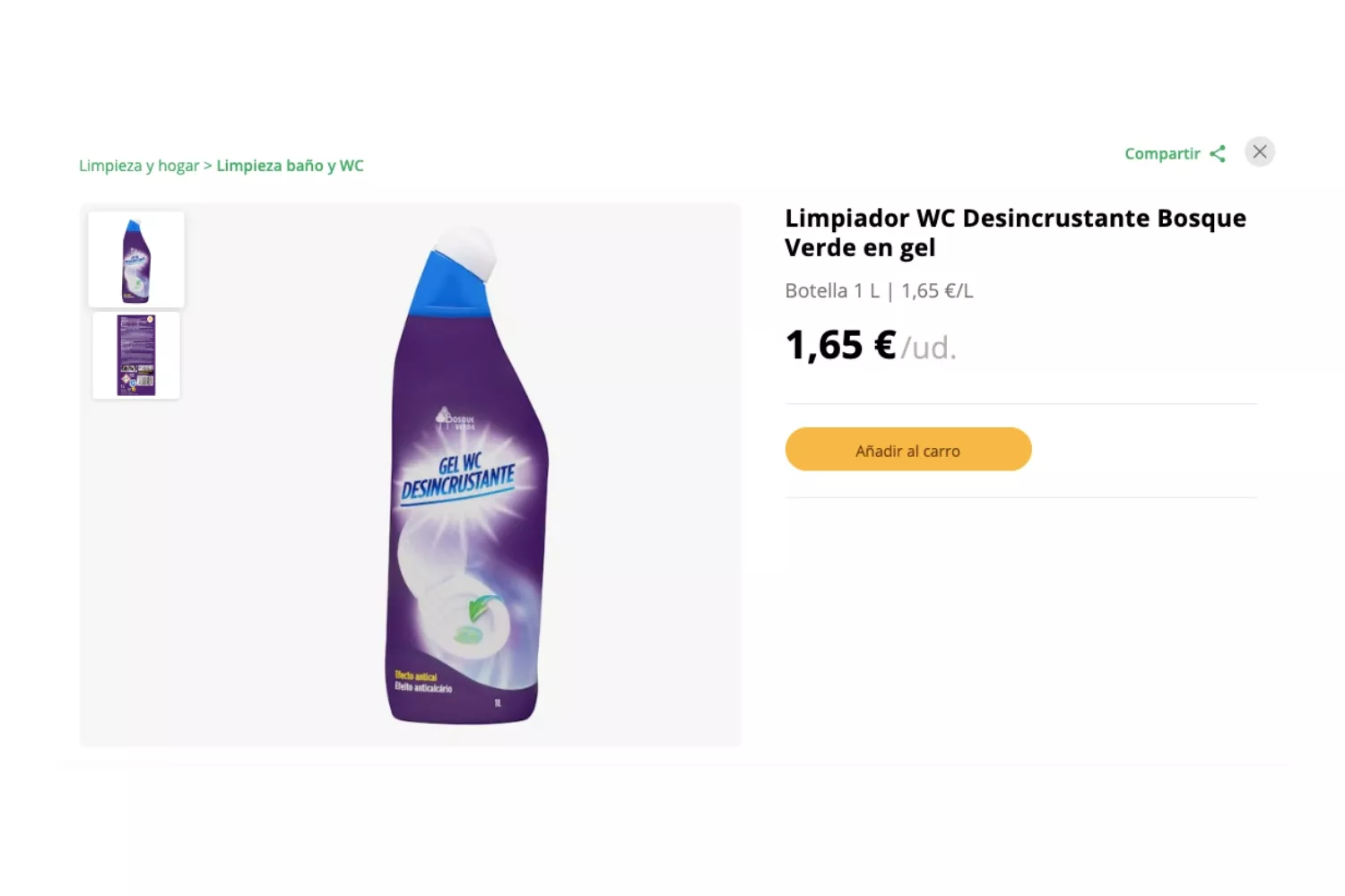 Gel WC Desincrustante de Mercadona / MERCADONA Gel WC Desincrustante de Mercadona / MERCADONA