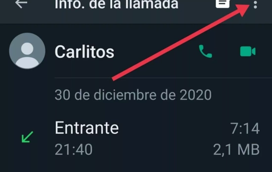 Bloquear un número desde los tres puntos Bloquear un número desde los tres puntos