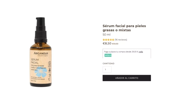 Sérum facial de Arganour hecho a través deprocesos naturales/ ARGANOUR Sérum facial de Arganour hecho a través deprocesos naturales/ ARGANOUR